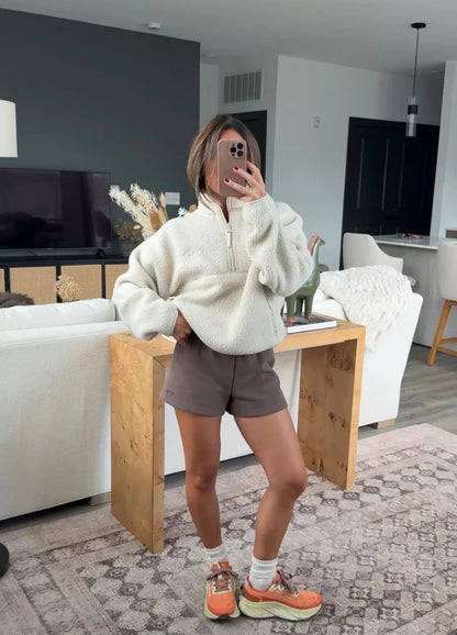CloudFleece™ Cropped Quarter-Zip VIP
